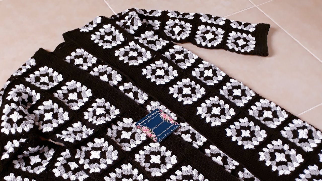 Motifli Hırka  Yapılışı Bölüm 1 -Hırkanın Arka Parçasının Yapılışı