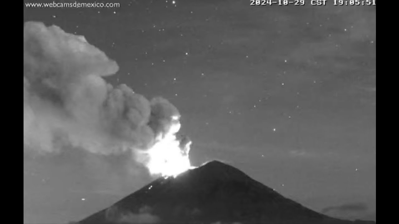 🔴 Popocatépetl con intensa actividad volcánica I EnVivo