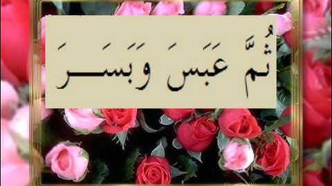 القران الكريم سورة المدثر الاية  22