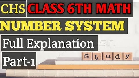 ||●CHS CLASS 6TH || MATH || PART-1|| NUMBER SYSTEM|| IMPORTANT VIDEO FOR CHS STUDENTS 💯💯|||#