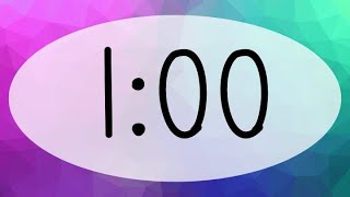 1 minute timer Purple, Teal, Texture Background