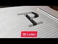 How To Draw 3D Letter P | Very Easy | 3D Art | Easy Pencil Art By ASHISH CHAUHAN | 3D Alphabet