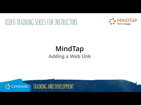 MindTap Add Activity: Web Link