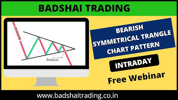 How To Use !! Bearish Symmetrical  Triangle Chart Pattern!! Intraday!! Badshai Trading
