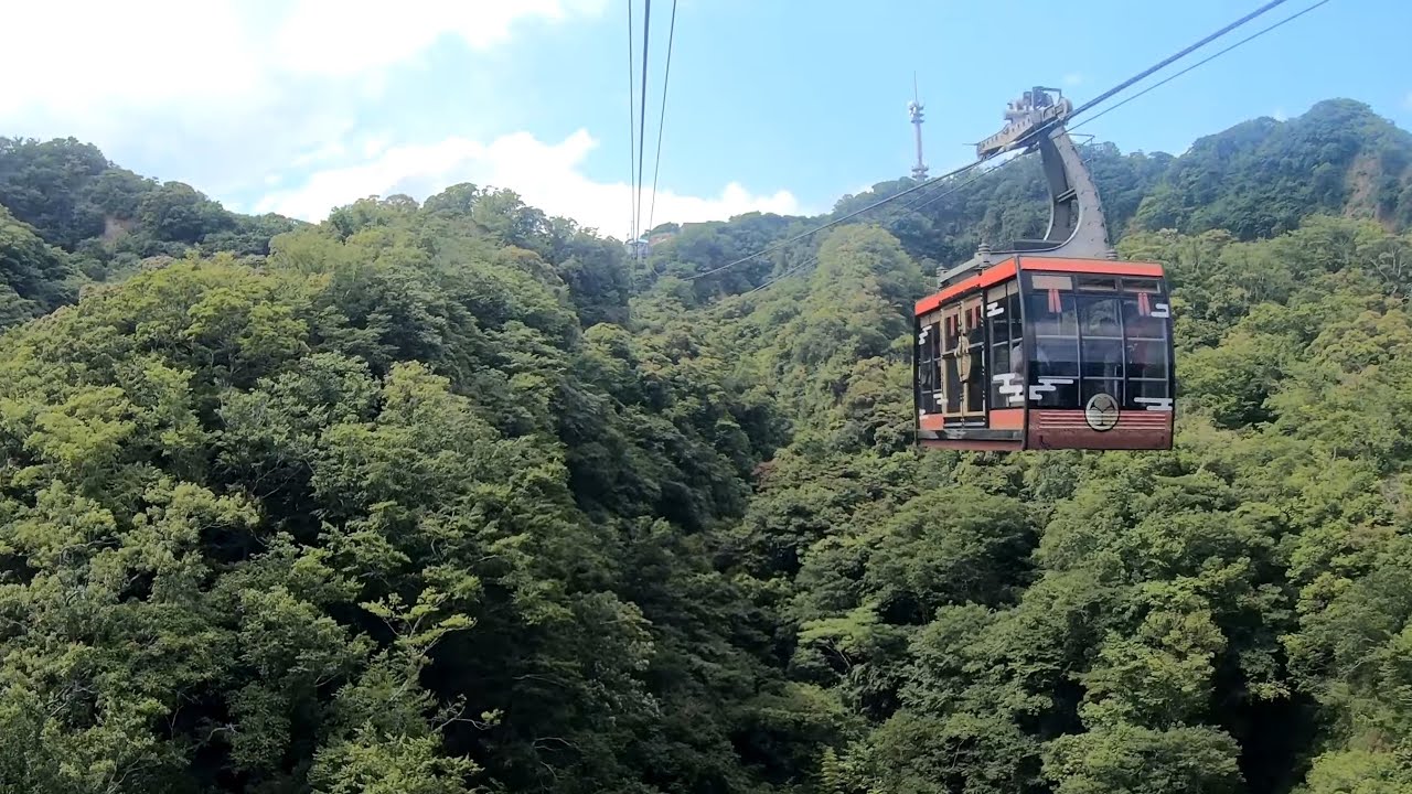 【4K前面展望】日本平ロープウェイ　日本平～久能山　往復