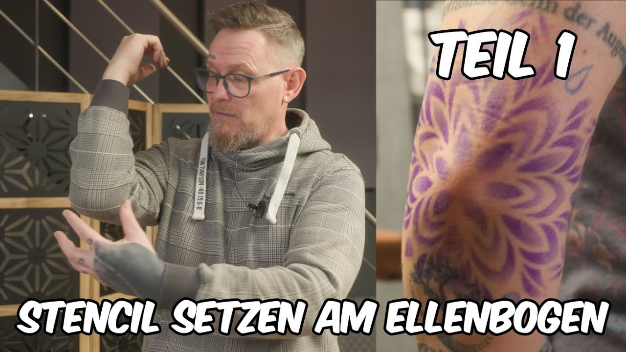 Stencil setzen an schwierigen stellen, ich zeige wie es geht.