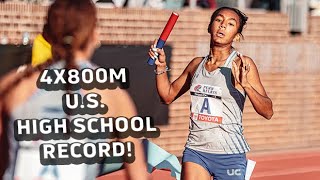 Union Catholic Runs Away With U.S. High School National Record In Girls 4x800m At Penn Relays 2024!