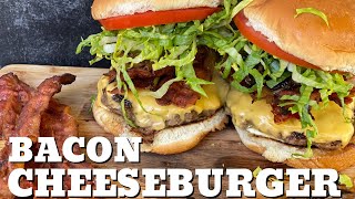 Bacon Cheeseburgers on the Griddle (Flat Top Grill  Bacon Cheeseburgers)