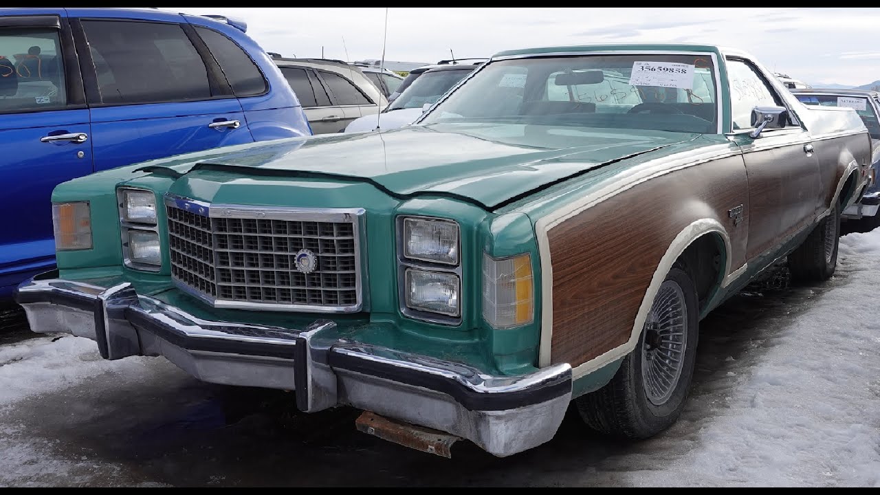 IAA Auto Auction Classic Ford 1977 Ranchero Squire Pickup Car Truck