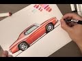 How to Sketch a Muscle Car with Markers