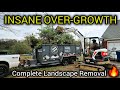 The property owner died  we got hired for a complete landscape removal  mini skid  mini excavator
