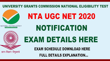 NTA UGC NET Notification 2020 || Check Important Dates || National Eligibility Test 2020