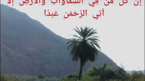 أواخر سورة مريم . عبد العزيز بن سعيد بن غائب