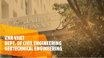 M.Tech Geo Technical Engineering promotional Video || VNRVJIET || Hyderabad