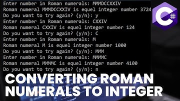 C# program. Roman Numeral Converter.