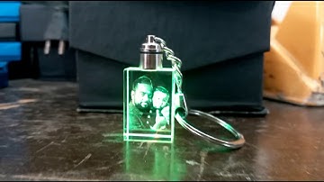 #Personalized Crystal Keychains with Led Lights