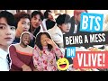 BTS being a mess on Vlive (Try not to Laugh) | REACTION  |