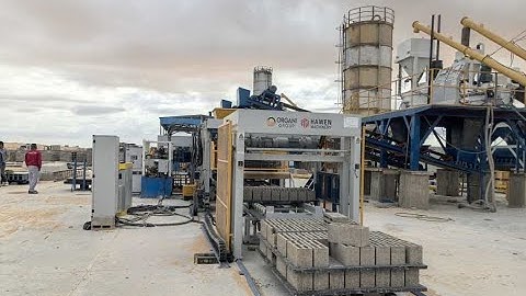 HAWEN QT12-15 Automatic Paver Production Line in Egypt @hawenmachinery