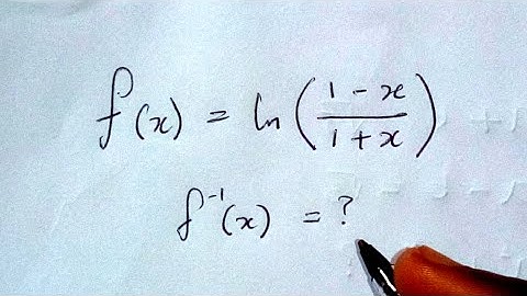 How to find the inverse of a function with natural log | f(x)=ln((1-x)/(1+x)), f^-1(x)?