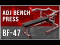 Bf47 adjustable bench press with converging arms  valor fitness