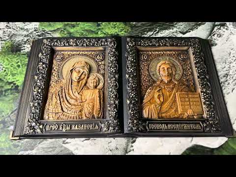 Ікона з дерева "Володимирська Божа Матір і Ісус Христос" — Живий вияв любові Божої до світу», видео 1