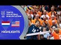 NETHERLANDS vs. USA - Highlights Men | Volleyball Olympic Qualification 2019