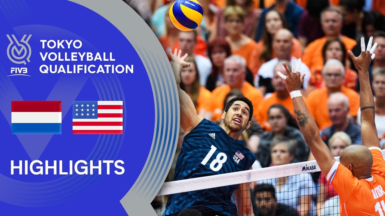 NETHERLANDS vs. USA - Highlights Men | Volleyball Olympic Qualification 2019