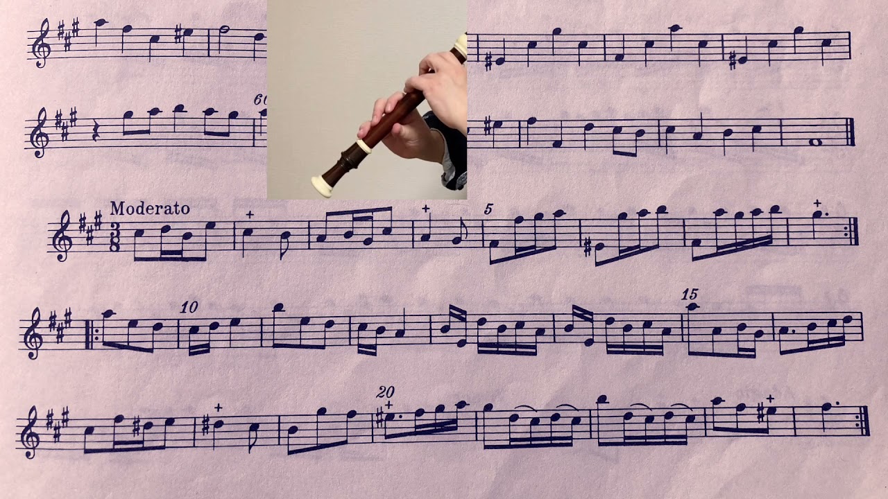 Telemann. 12 Fantasias for FluteTWV 40:10. Moderato. テレマン Telemann. 12 Fantasias for FluteTWV 40:10. Moderato. テレマン