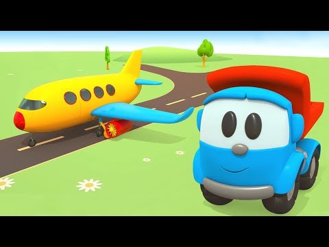 Dessin animé pour enfants. Léo le camion curieux: un avion