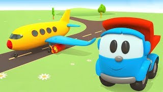 Dessin animé pour enfants. Léo le camion curieux: un avion