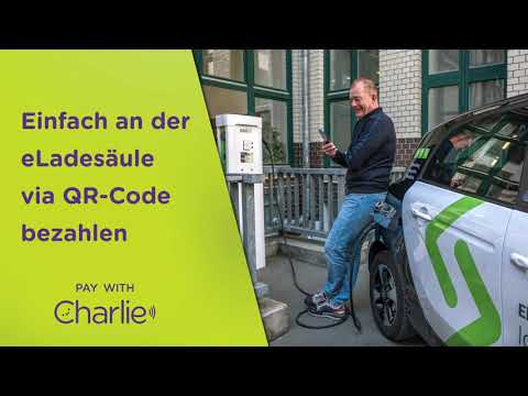 Einfach an der eLadesäule mit Visa bezahlen. Via QR-Code oder NFC– mit PAY WITH CHARLIE