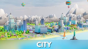 Stylized City Pack Modular Buildings Cars Props