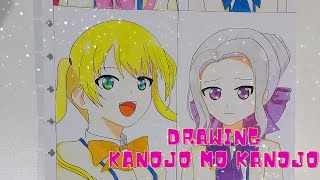 Drawing Hoshizaki Rika & Kiryuu Shino From Kanojo Mo Kanojo Speed Drawing