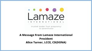 Message From Lamaze Leadership - September 2020