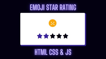 Start Emoji Rating using HTML & CSS & JS | Web Dev Wizard