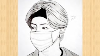Easy way to draw BTS Kpop || How to draw BTS Kpop for beginners || Pencil sketch  #Drawing #رسم