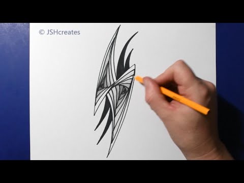 3D Line Illusion Tribal Tattoo Design Idea