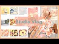 Studio Vlog✧06: Shop update! Product unboxing, sticker making & restocking~