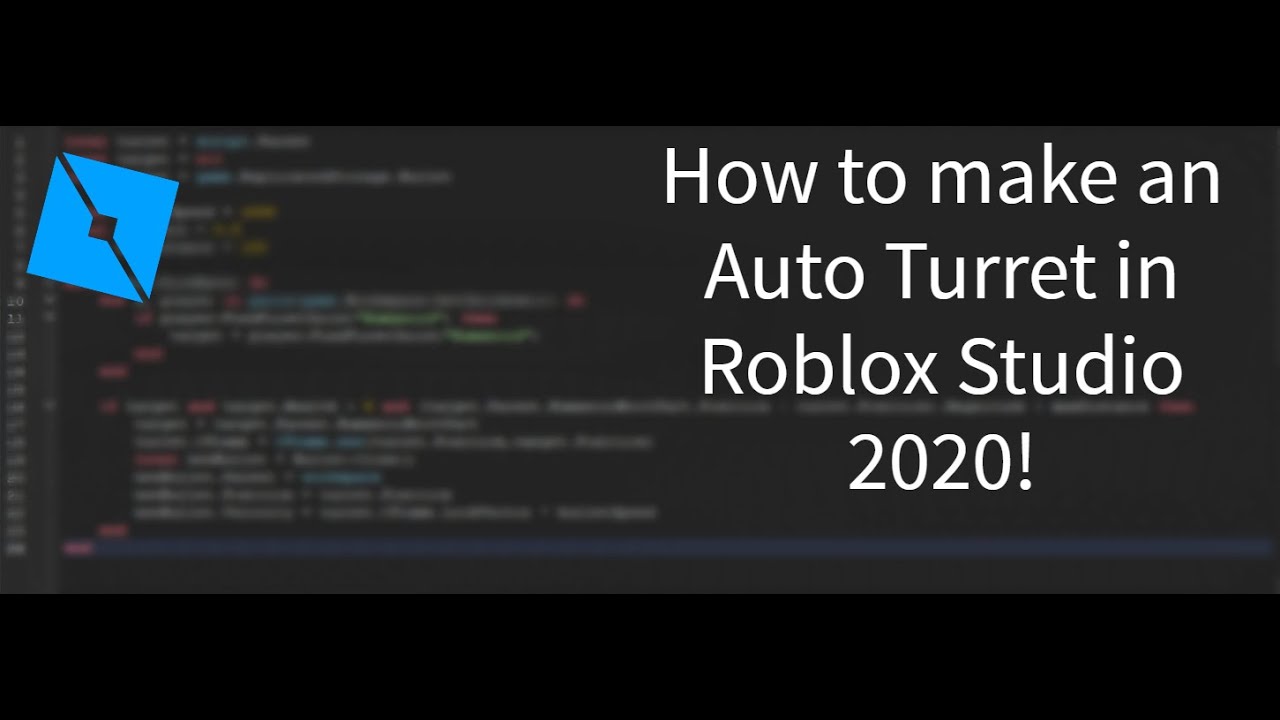 How To Make An Auto Turret In Roblox Studio 2020 Youtube - how to make a turret in roblox studio