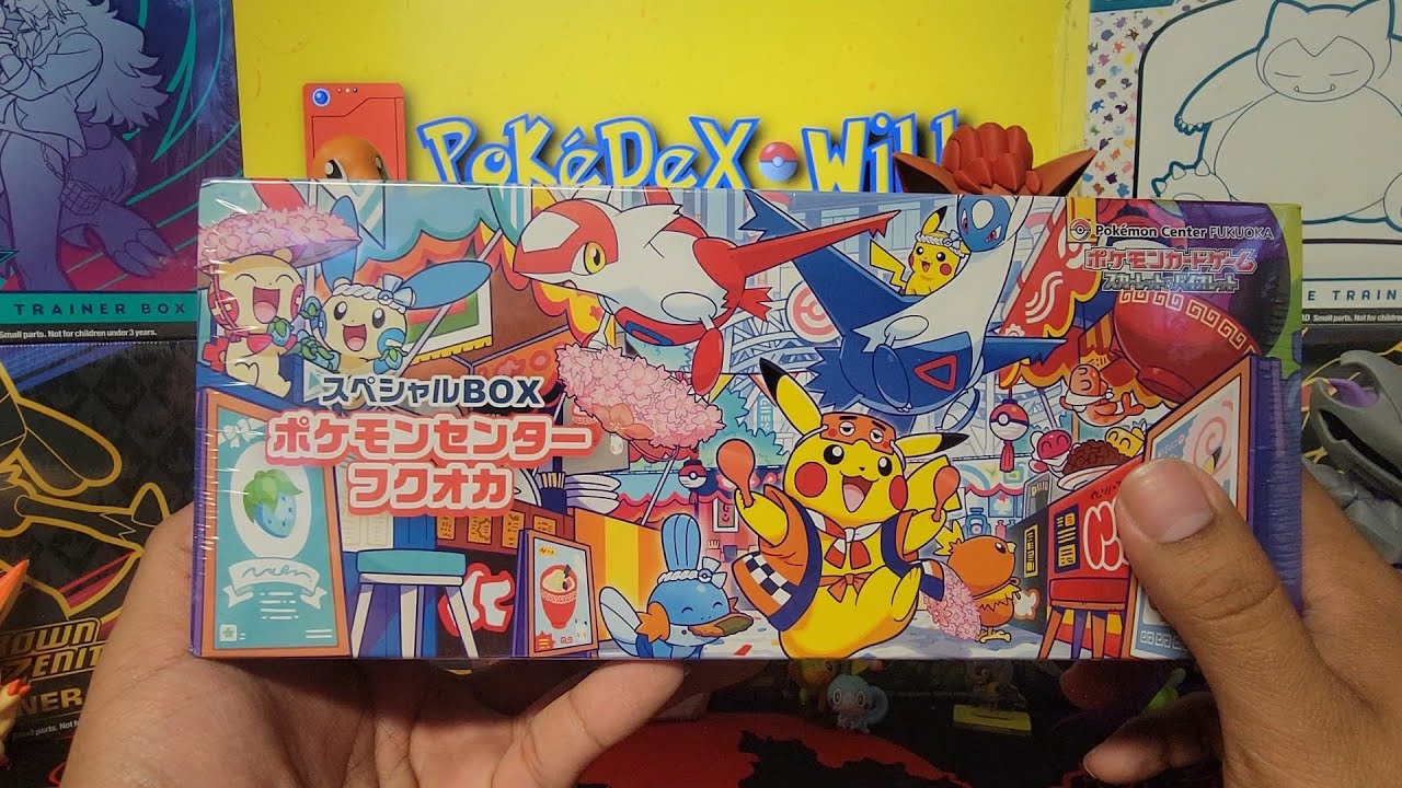 Japanese Pokémon Center Fukuoka Pikachu Box Opening - YouTube