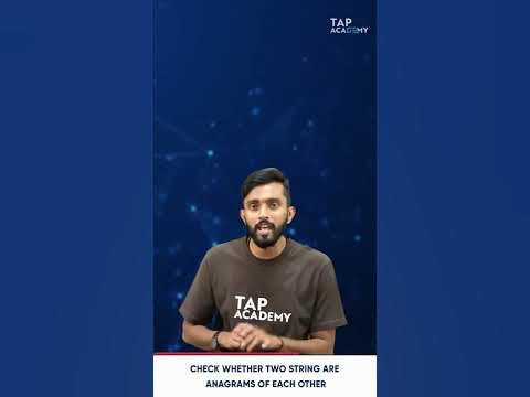 To Check whether two strings are Anagrams - YouTube
