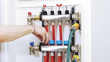 Filling and aeration of underfloor heating