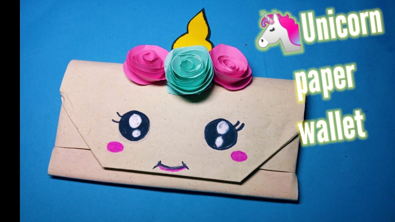 How to make unicorn🦄 paper wallet |full tutorial|origami wallet| unicorn gift bag.