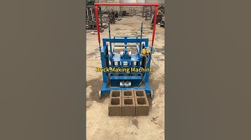 Electric mobile 4 inch 2 hole hollow block making machine #brickwork #buildingconstruction #blocks