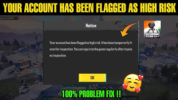 Your Account Has Been Flagged As High Risk Problem Sloved✅ | Bgmi Id flagged High risk Problem