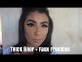 THICK winged liner + Faux Freckles | Bryana Jordyn