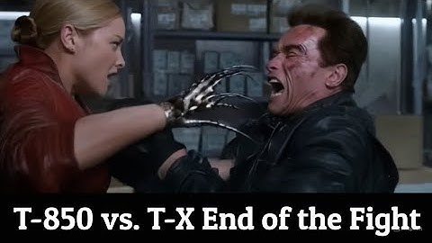 T-850 vs. T-X End of the Fight (Terminator 3 Rise of the Machines)