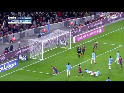 أهداف مباراة برشلونة ومالاجا 2014 01 26 الليغا تعليق فارس عوض