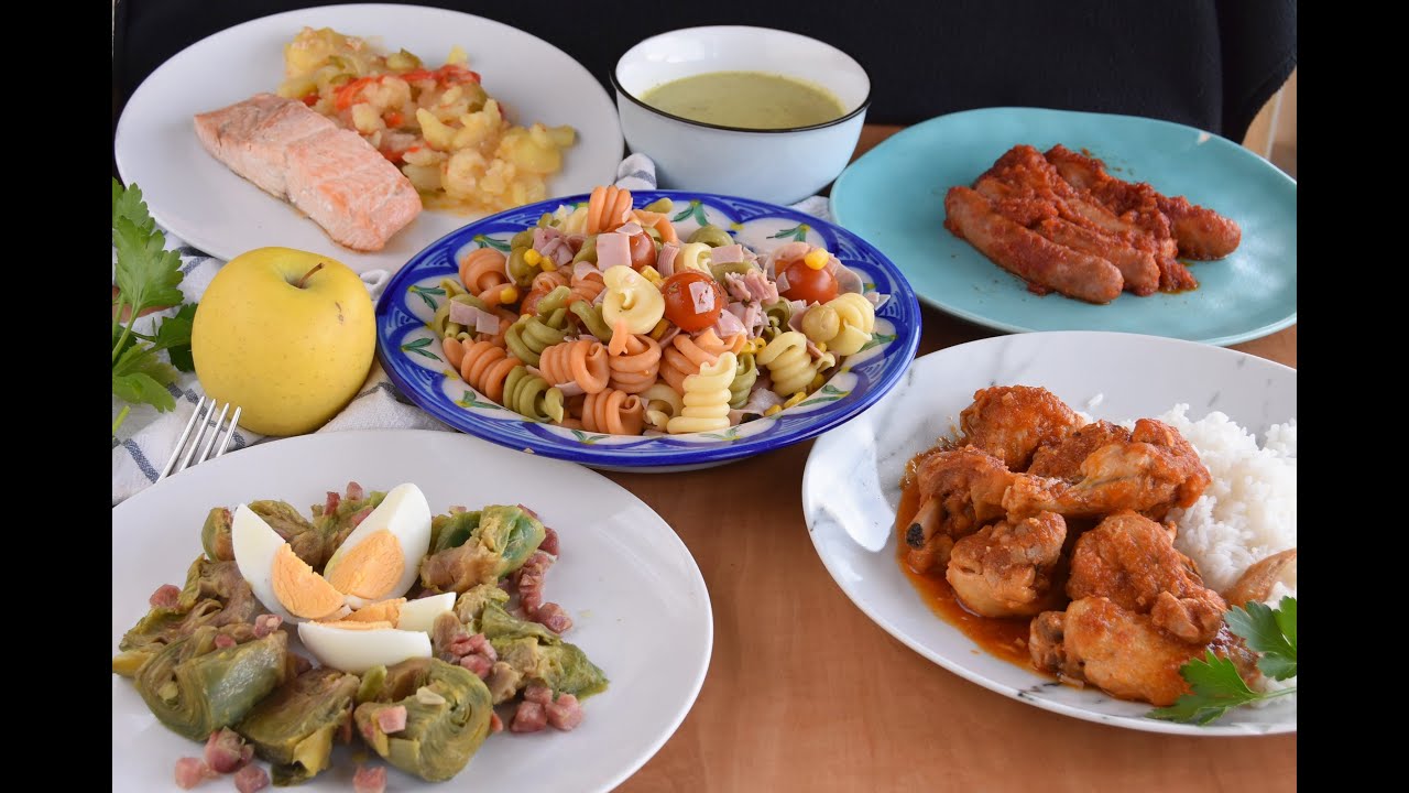 MENÚ SEMANAL Nº 10 MARZO/ 5 COMIDAS EN 2 HORAS