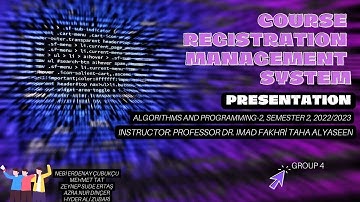 Course Registration Management System Project Presentation, Group 4
